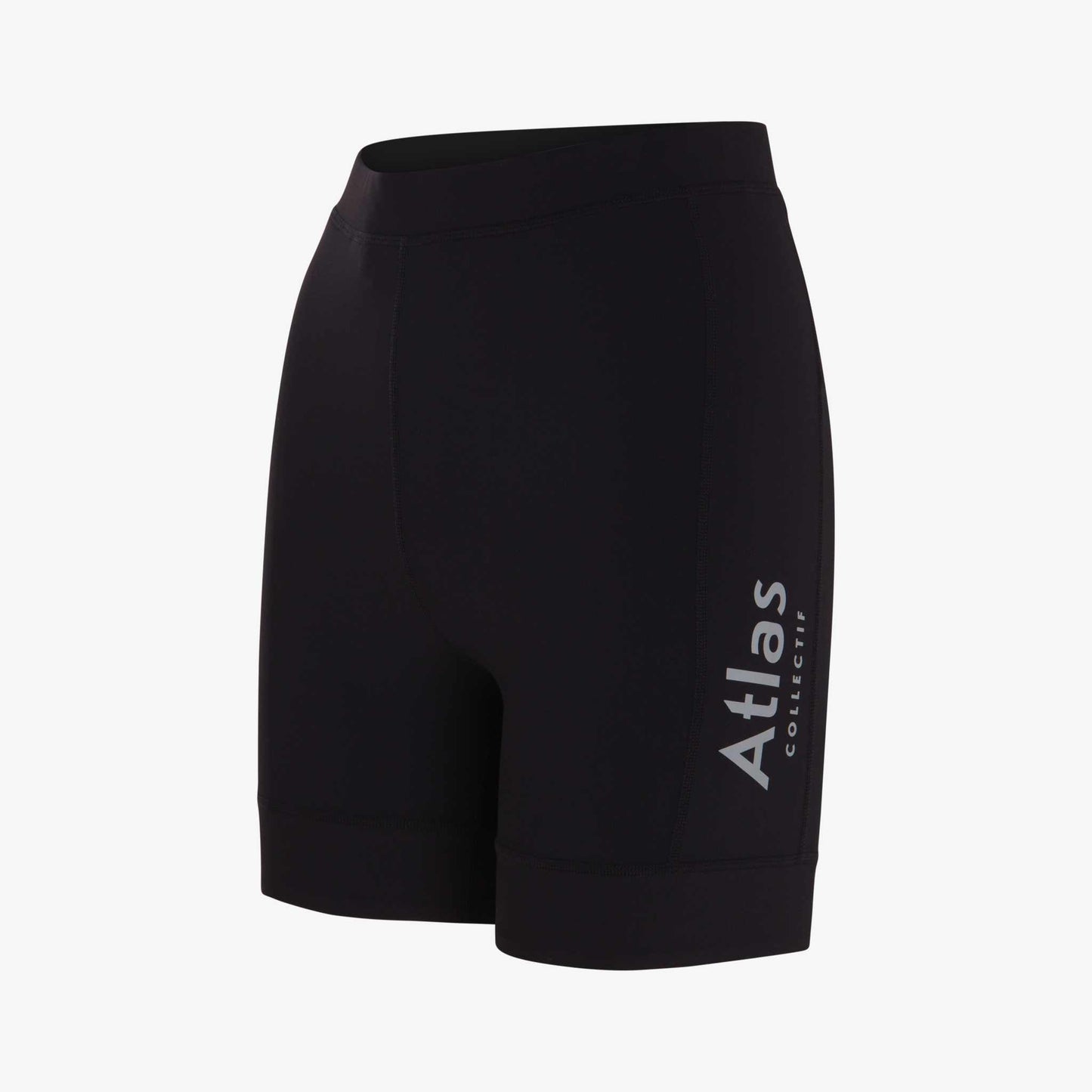 Illumi Trax WMNS Running Half Tights Black with reflective detailing and storage pockets for high-performance running.