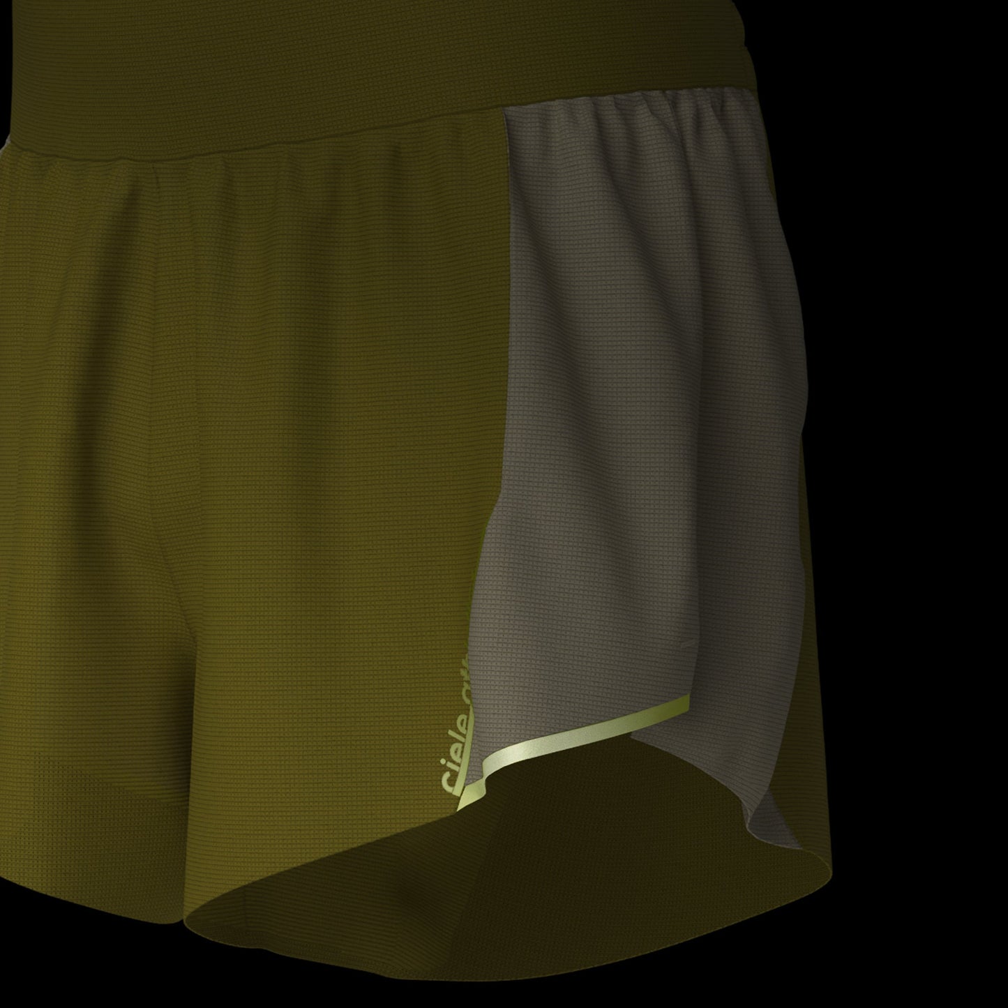 Reflective elite sogl shorts with COOLmatic EXP fabric, odor control, and inner fuel pockets.