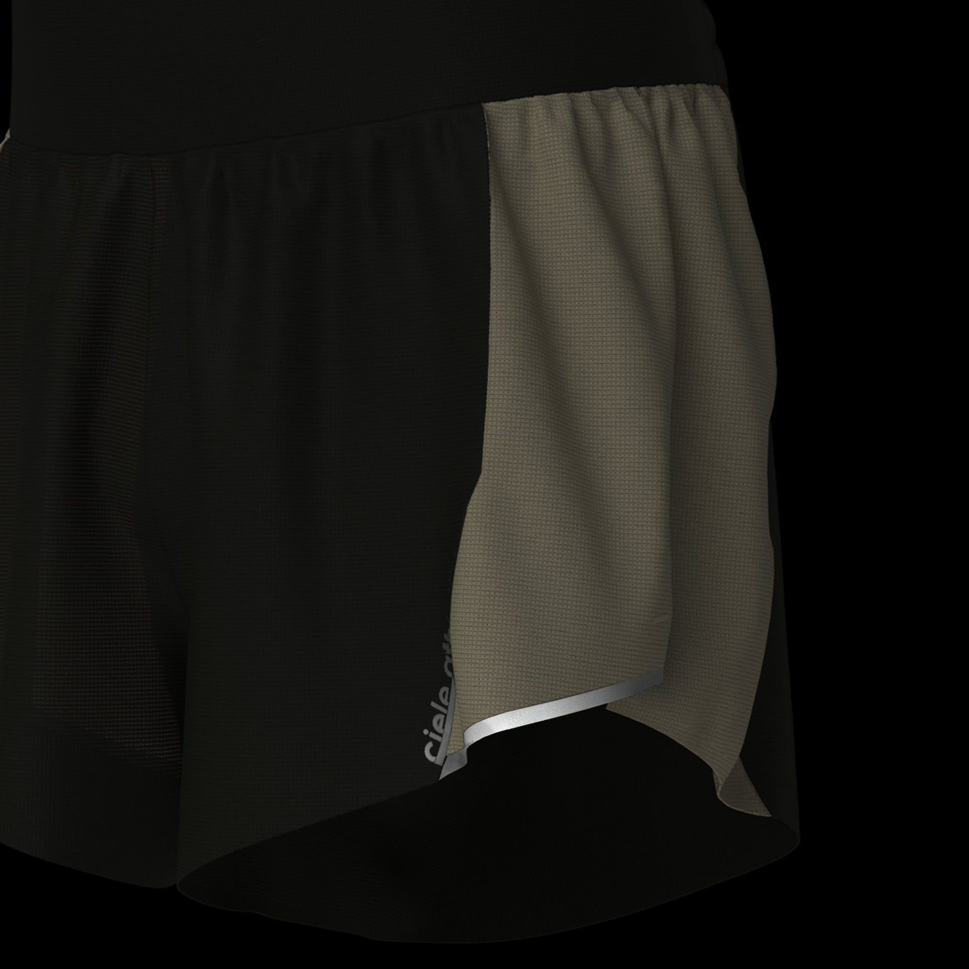 Elite Crow reflective running shorts, machine washable, with COOLmatic fabric and zero stitch liner.