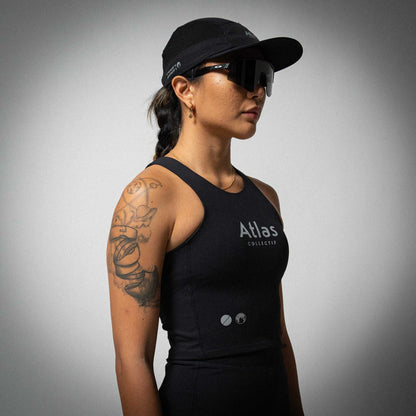 Illumi Trax WMNS Running Crop Tank Black