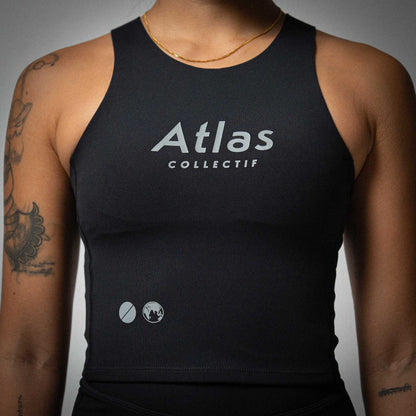 Illumi Trax WMNS Running Crop Tank Black