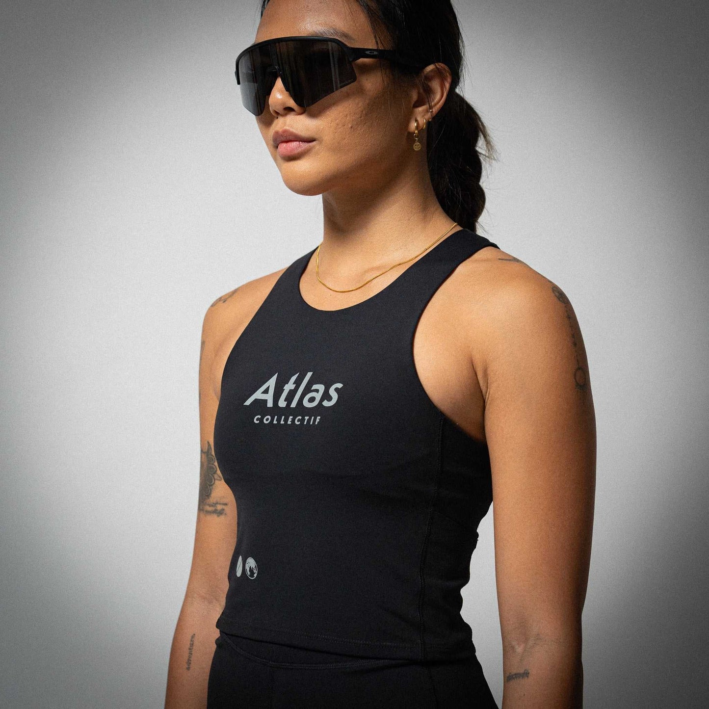 Illumi Trax WMNS Running Crop Tank Black