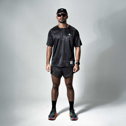 V3 Core Race 3" Shorts Black Tie-Dye