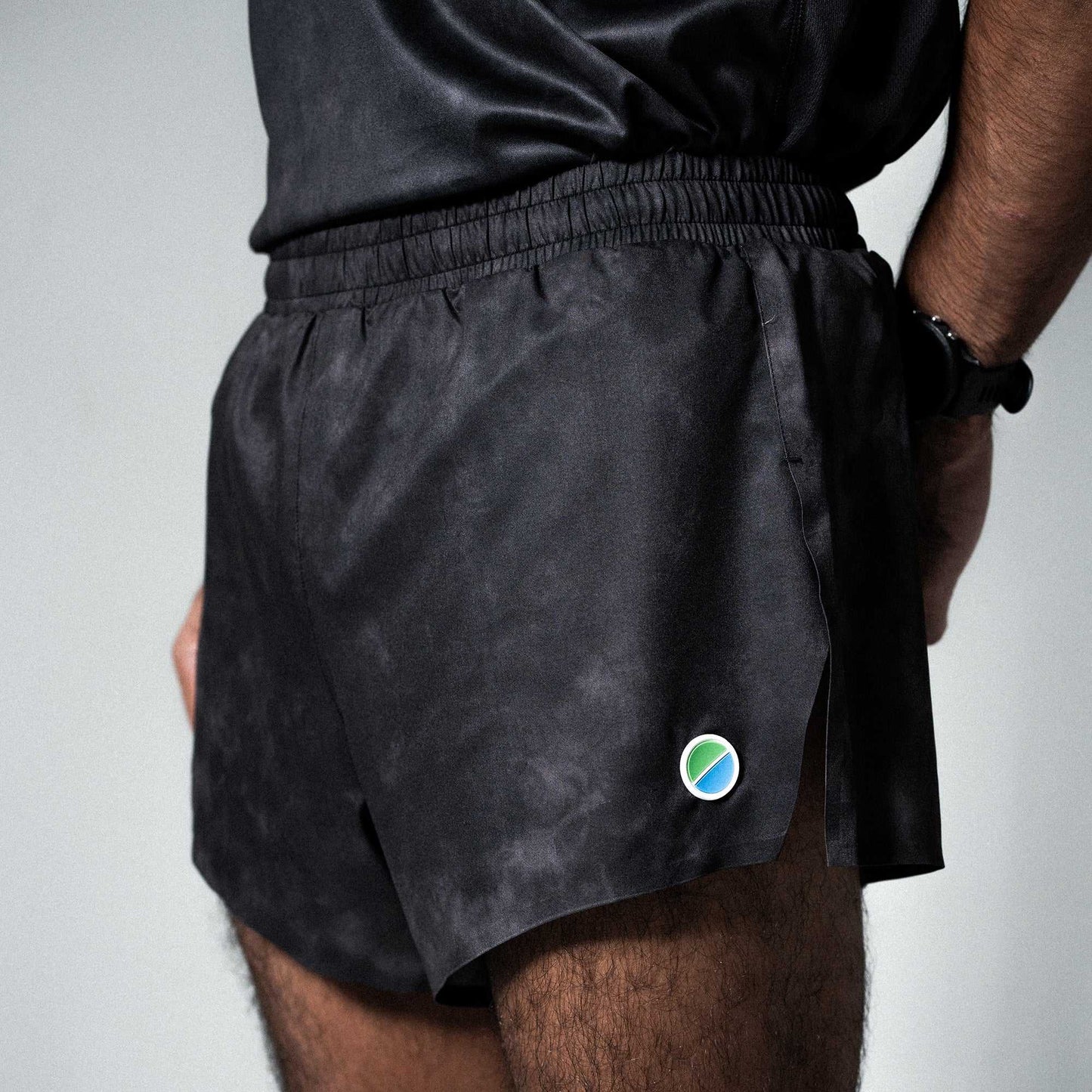 V3 Core Race 3" Shorts Black Tie-Dye