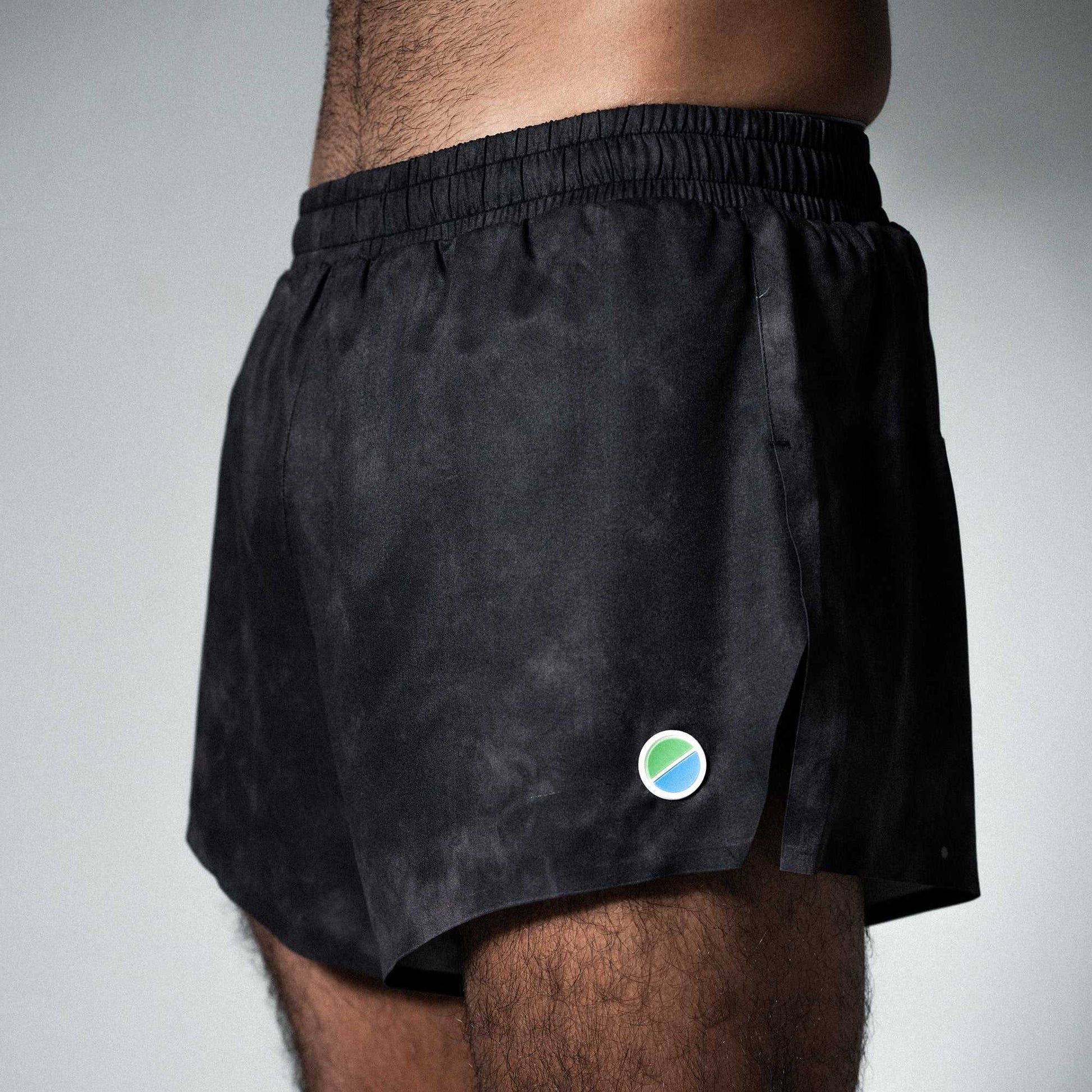 V3 Core Race 3" Shorts Black Tie-Dye, ultra-light running shorts for performance-focused runners, featuring chafe-free construction and sustainable materials.