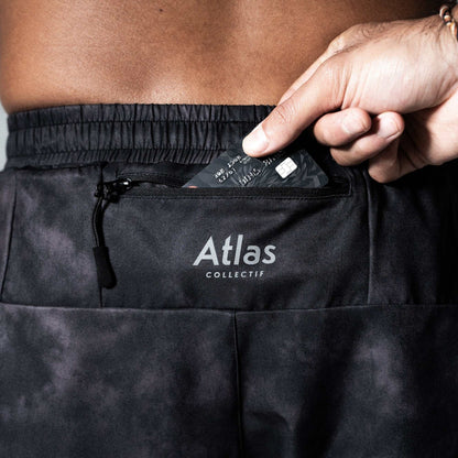 V3 Core Race 3" Shorts Black Tie-Dye