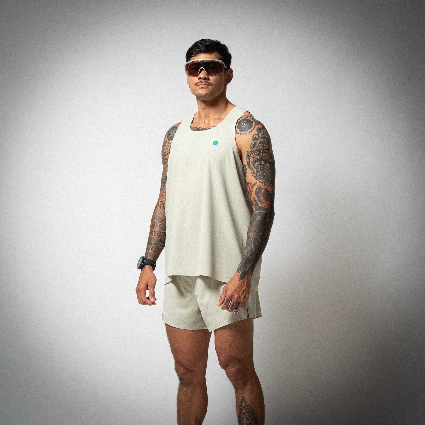 Aeria Fortis Race Tank Beige