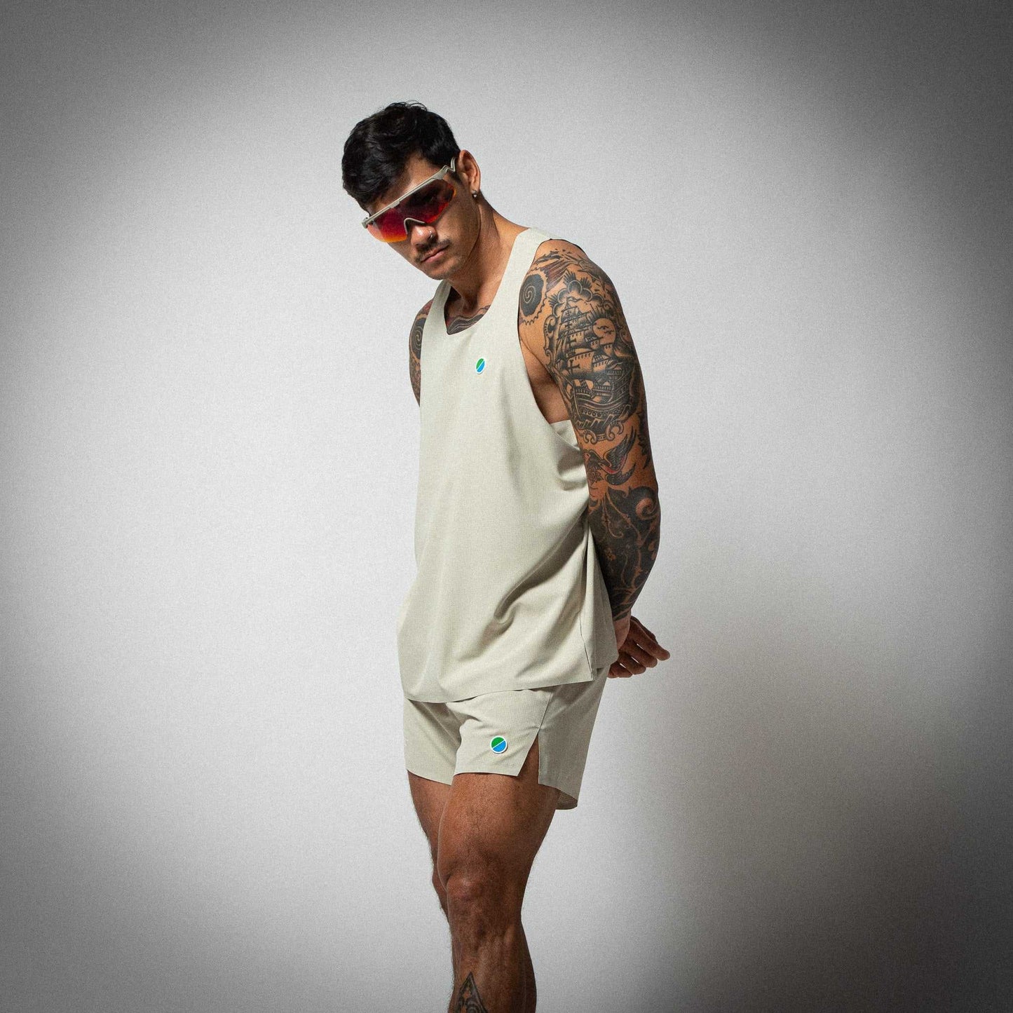 Aeria Fortis Race Tank Beige