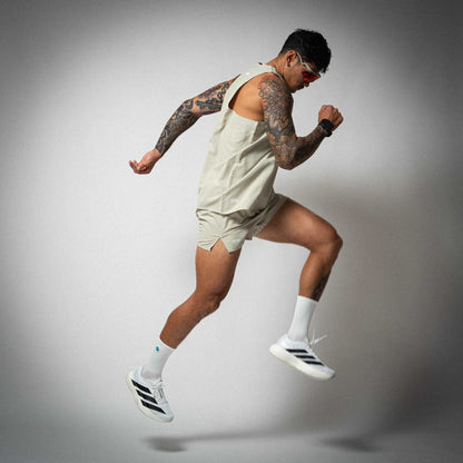 Aeria Fortis 4" Race Shorts Beige