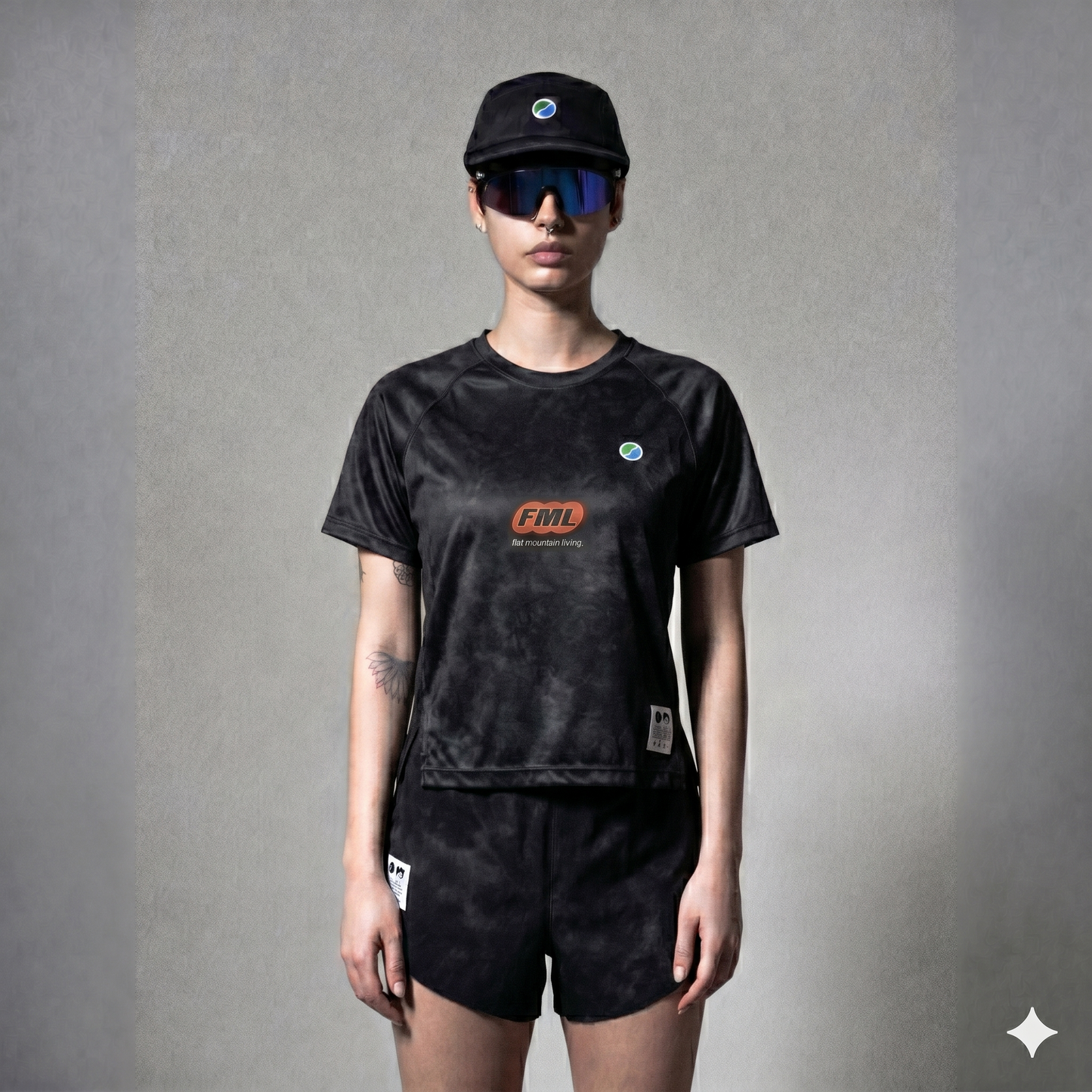 FMLxAtlas WMNS T-Shirt Black Tie-Dye