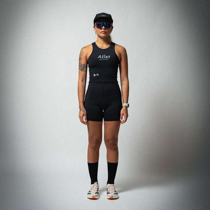 Illumi Trax WMNS Running Crop Tank Black
